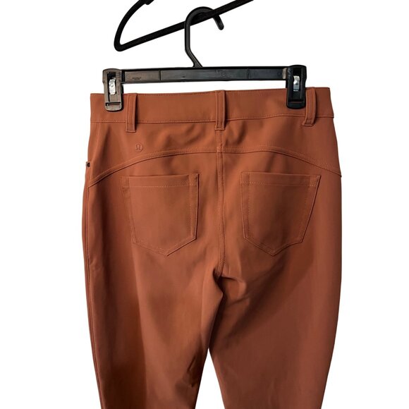 Lululemon Womens Rust Orange Pants High-Rise Skinny Fit 7/8 Length Size 28 - Picture 4 of 10